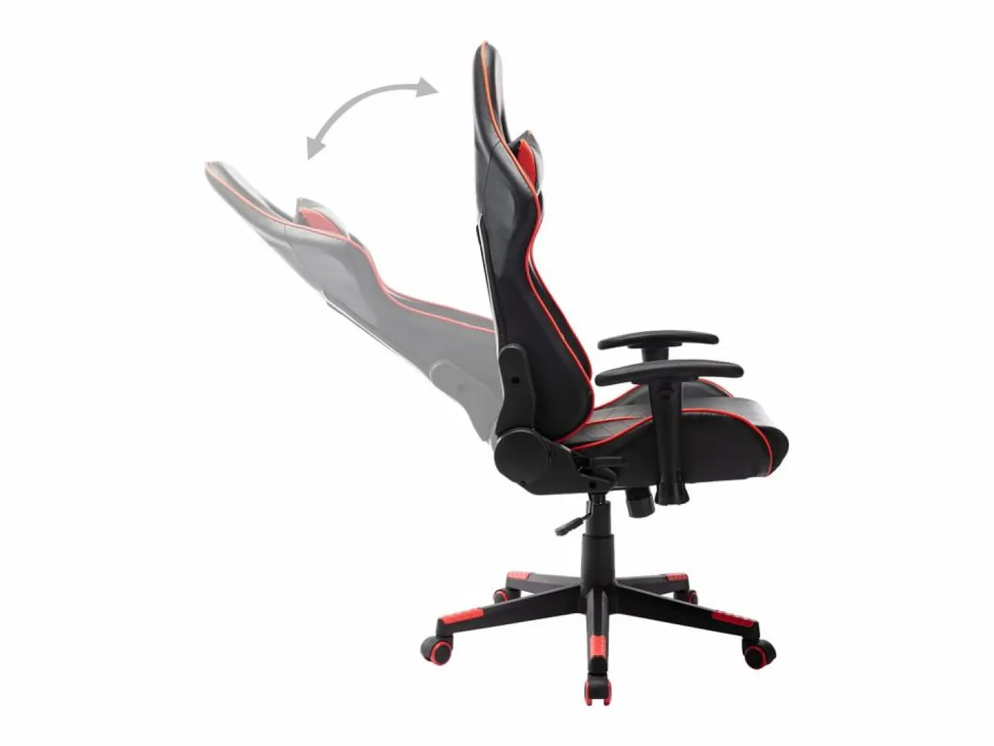 vidaxl Silla de gaming de cuero sintético negro y Rojo Online