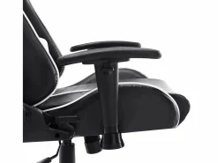 vidaxl Silla de gaming de cuero sintético y blanco Negro Discount