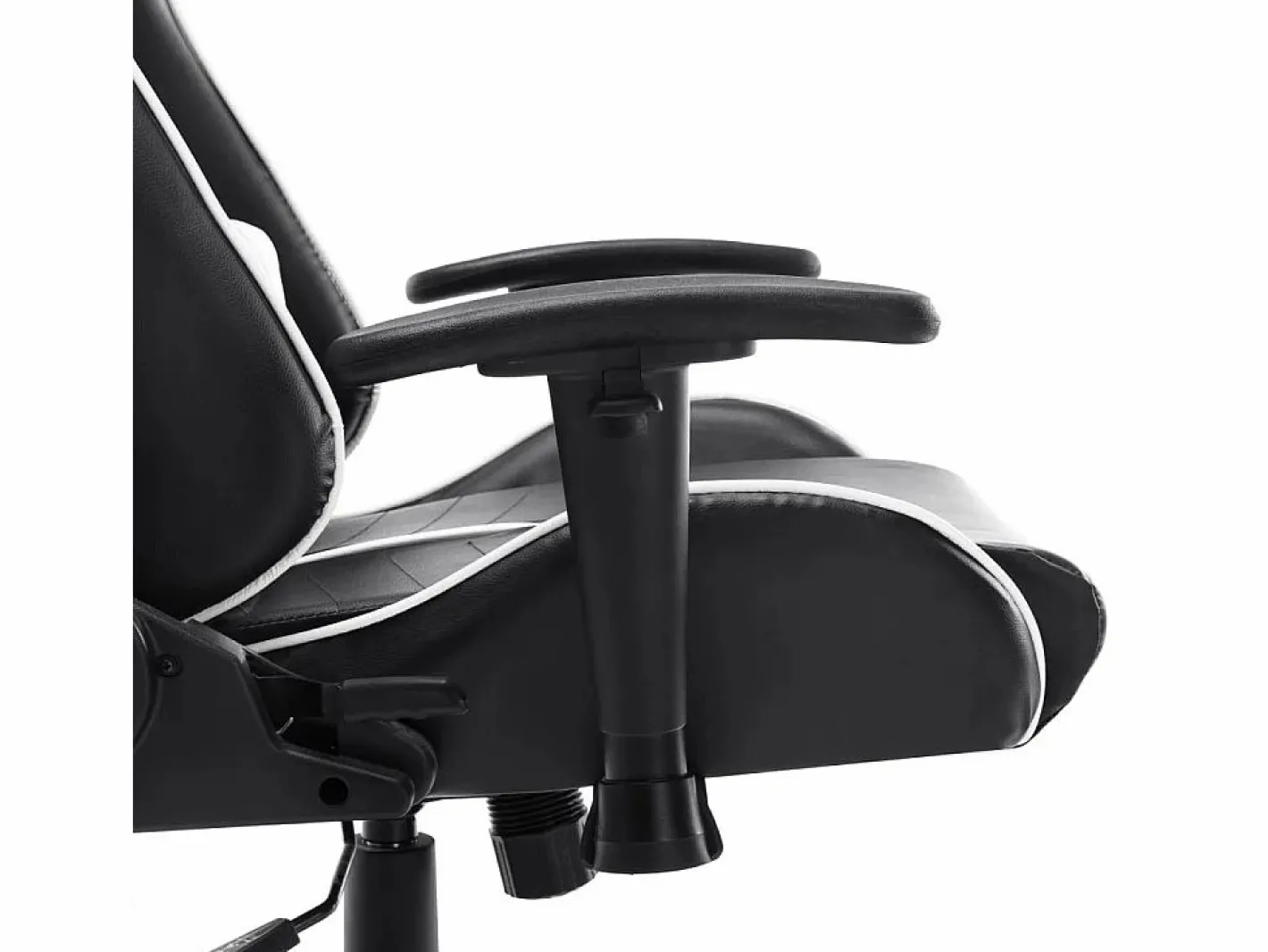 vidaxl Silla de gaming de cuero sintético y blanco Negro Discount