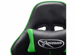 Silla de gaming de cuero sintético negro y^vidaxl Hot