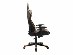 Silla de gaming de cuero sintético negro y naranja^Clicnbuy Outlet