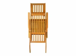 Tumbona|Silla de jardín con reposapiés y mesita madera maciza de acacia ES879825