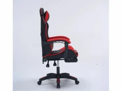 Concept-Usine Silla de Juego de Oficina Ergonómica Reclinable Negro y Rojo con Reposapiés y Cojines Negro / Rojo Outlet