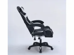 Concept-Usine Silla Gaming|Silla de Juego de Oficina Ergonómica Reclinable Negro y Blanco - Cómoda y con Estilo