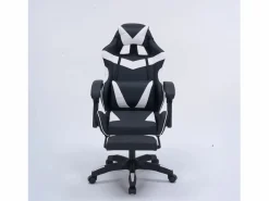 Concept-Usine Silla Gaming|Silla de Juego de Oficina Ergonómica Reclinable Negro y Blanco - Cómoda y con Estilo
