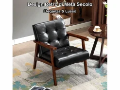 Silla de Madera con Brazos Fahlber - Sillón Relax para Interior/Exterior - Tapizado Beige Opcional^ New
