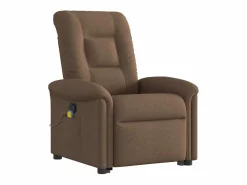 Sillón De Masaje|Silla de masaje reclinable de pie de tela marrón SHL7276