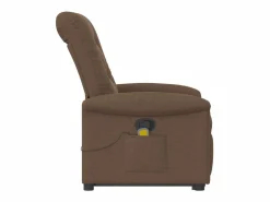 Sillón De Masaje|Silla de masaje reclinable de pie de tela marrón SHL7276