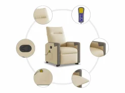 Silla de masaje reclinable de pie de tela color SHL9780^ Sale