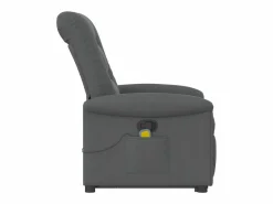 Silla de masaje reclinable de pie de tela gris oscuro SHL3439^ Clearance