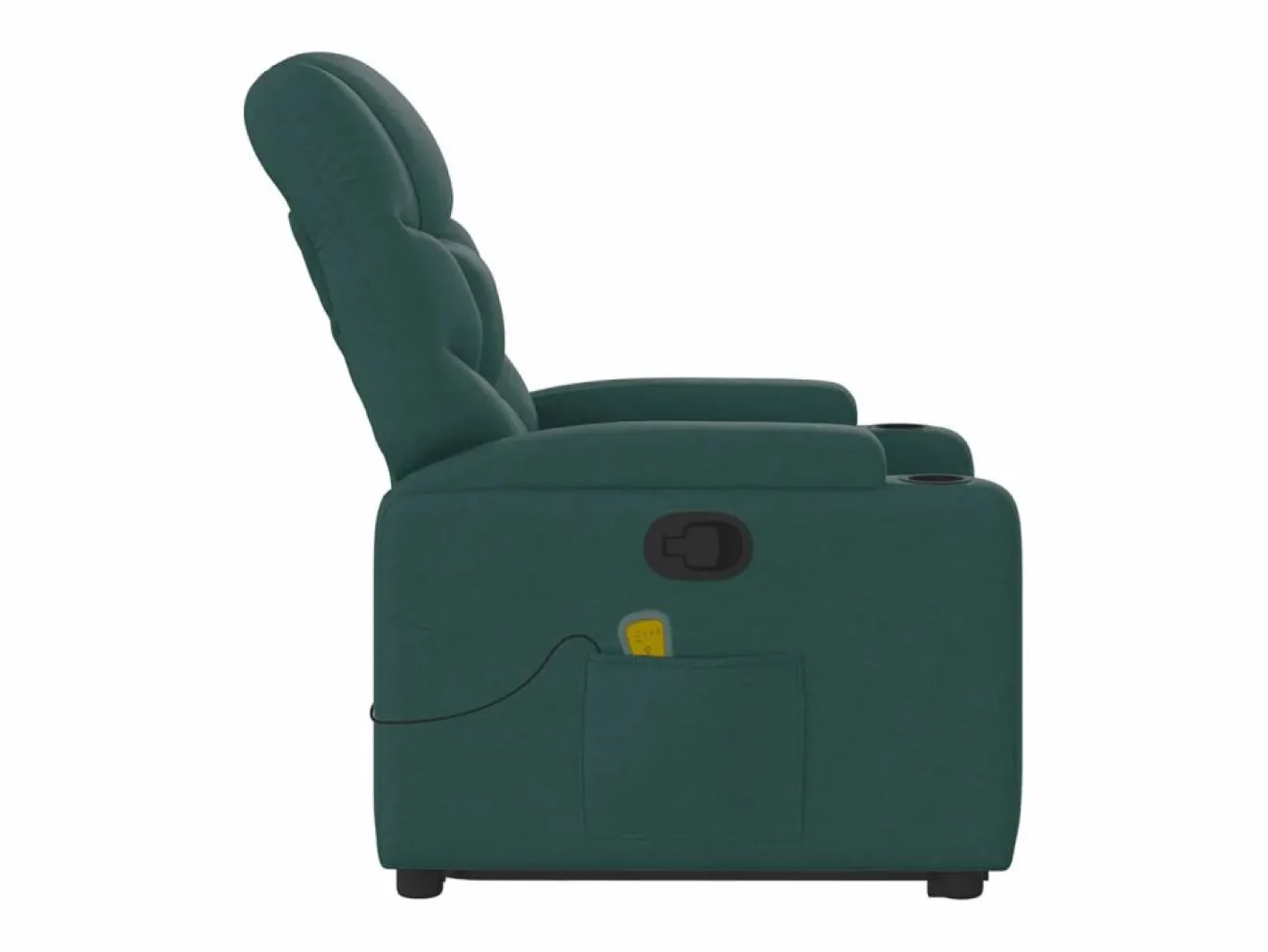 Sillón De Masaje|Silla de masaje reclinable de pie de tela verde oscura SHL2214