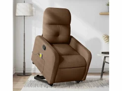 Sillón De Masaje|Silla de masaje reclinable de pie de tela marrón SHL8007