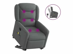 Silla de masaje reclinable de pie de tela gris oscuro SHL6255^ Clearance