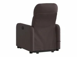 Silla de masaje reclinable de pie de tela marrón oscuro SHL8485 Marru00f3n Hot