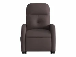 Silla de masaje reclinable de pie de tela marrón oscuro SHL8485 Marru00f3n Hot