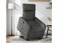 Silla de masaje reclinable de pie de tela gris oscuro SHL2074^ New