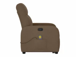 Silla de masaje reclinable de pie de tela marrón SHL8375 Marru00f3n Clearance