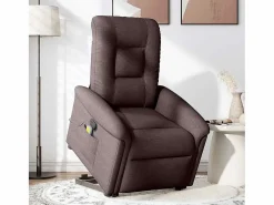 Sillón De Masaje|Silla de masaje reclinable de pie de tela marrón oscuro SHL3823
