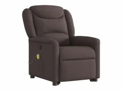 Silla de masaje reclinable de pie de tela marrón oscuro SHL6747 Marru00f3n Discount