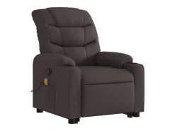 Silla de masaje reclinable de pie de tela marrón oscuro SHL5258 Marru00f3n Best
