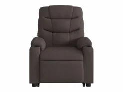 Silla de masaje reclinable de pie de tela marrón oscuro SHL5258 Marru00f3n Best