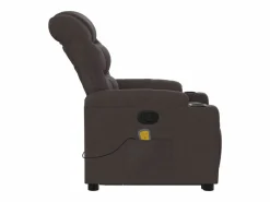 Silla de masaje reclinable de pie de tela marrón oscuro SHL5258 Marru00f3n Best