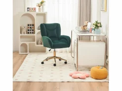 DripeX Silla de oficina - Velvet - - Altura ajustable - con ruedas giratorias y respaldo ergonómico - 62x64x88/97cm Verde Online