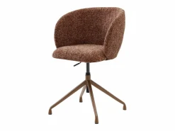 Vente-unique Silla De Escritorio|Silla de oficina altura ajustable en tela texturizada - DUMALI