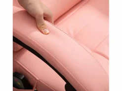 Silla De Escritorio|Silla de oficina con masaje de 7 puntos, ergonómica, piel sintética, color (67x67x121cm)