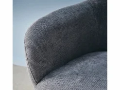 Sweeek Silla de oficina con ruedas ajustable metal y tela Gris Outlet