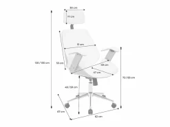 Sweeek Silla De Oficina|Silla de oficina con ruedas, madera curvada y acabado en polipiel