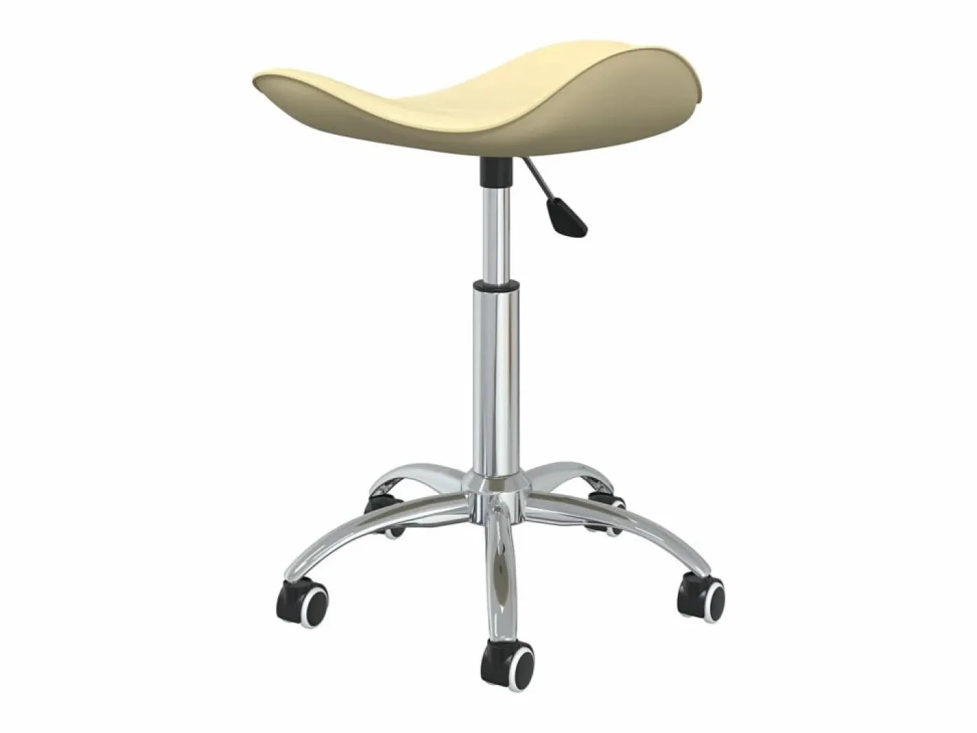 vidaxl Taburete De Oficina|Silla de oficina de cuero sintético color