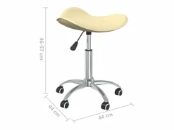 vidaxl Taburete De Oficina|Silla de oficina de cuero sintético color