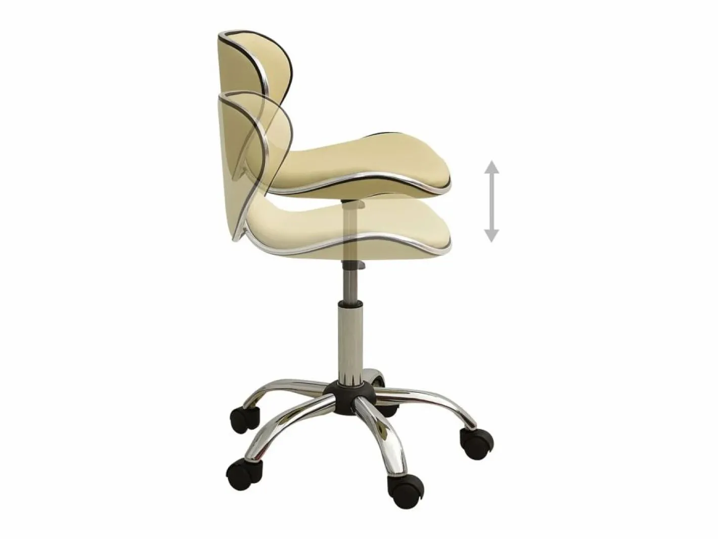 vidaxl Taburete De Oficina|Silla de oficina de cuero sintético