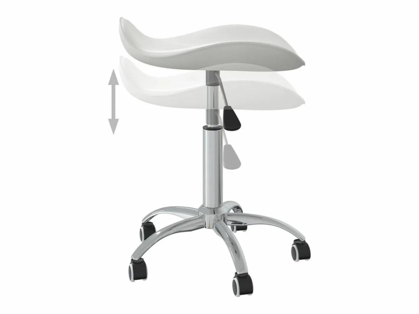Clicnbuy Taburete De Oficina|Silla de oficina de cuero sintético
