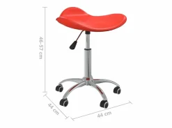 Clicnbuy Silla de oficina de cuero sintético Rojo Best