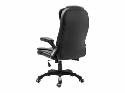 vidaxl Silla de oficina de cuero sintético negra Negro Online