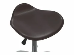 Silla de oficina de cuero sintético marrón^vidaxl Discount