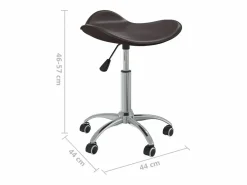Silla de oficina de cuero sintético marrón^vidaxl Discount
