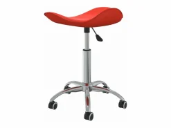 vidaxl Silla de oficina de cuero sintético Rojo New