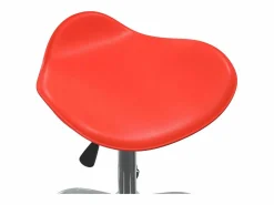 vidaxl Silla de oficina de cuero sintético Rojo New