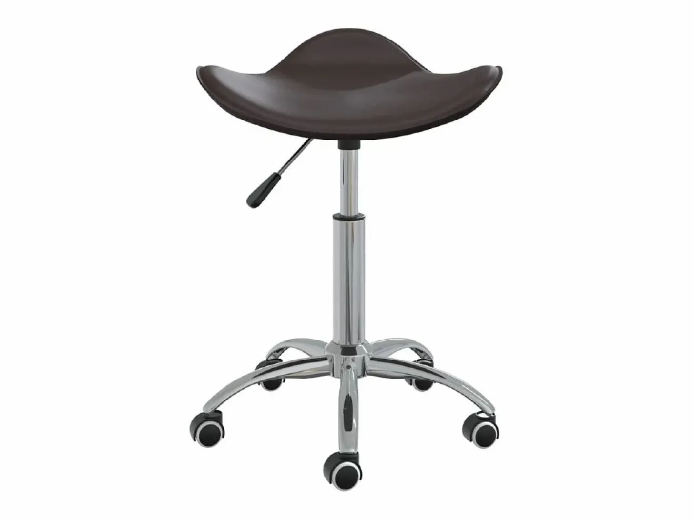 Clicnbuy Silla de oficina de cuero sintético marrón Marru00f3n
