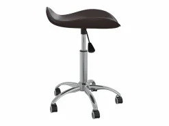 Clicnbuy Silla de oficina de cuero sintético marrón Marru00f3n