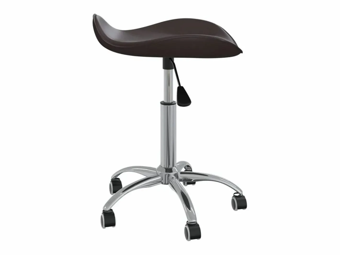 Clicnbuy Silla de oficina de cuero sintético marrón Marru00f3n