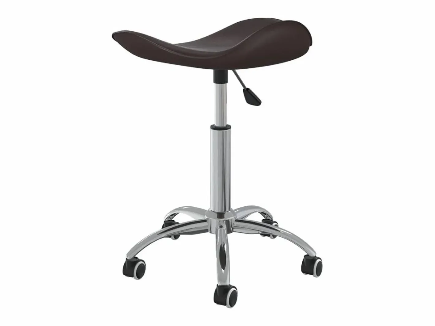 Clicnbuy Silla de oficina de cuero sintético marrón Marru00f3n