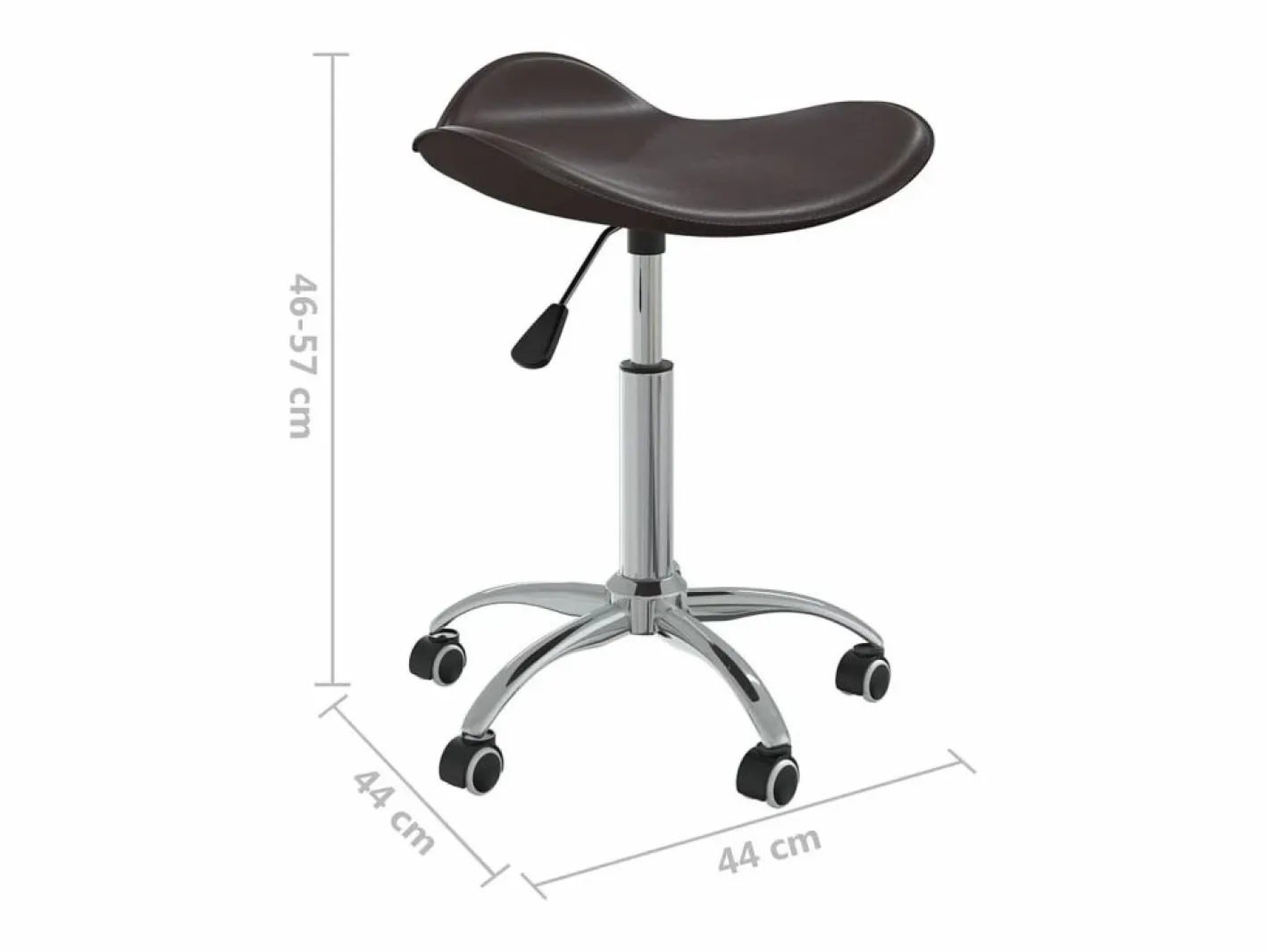 Clicnbuy Silla de oficina de cuero sintético marrón Marru00f3n