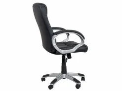 Kayelles Silla De Oficina|Silla de oficina de dirección, asiento reclinable de cuero sintético, altura regulable, giratoria 360°, reposabrazos acolchados, ruedas BORA