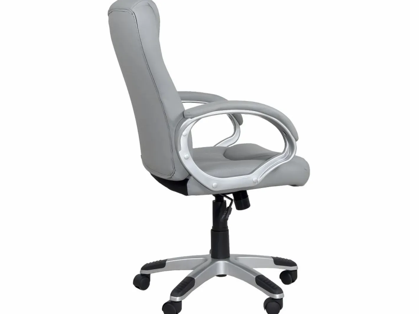 Silla de oficina de dirección, asiento de cuero sintético reclinable, altura ajustable, giratorio 360°, reposabrazos acolchados, ruedas BORA^Kayelles Hot