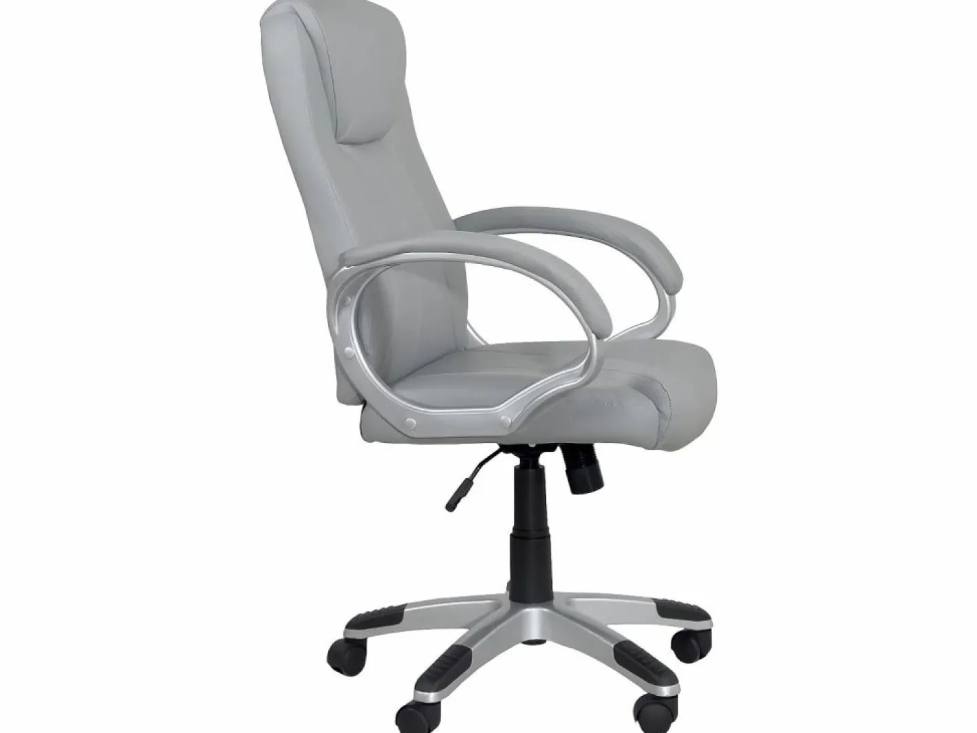 Silla de oficina de dirección, asiento de cuero sintético reclinable, altura ajustable, giratorio 360°, reposabrazos acolchados, ruedas BORA^Kayelles Hot