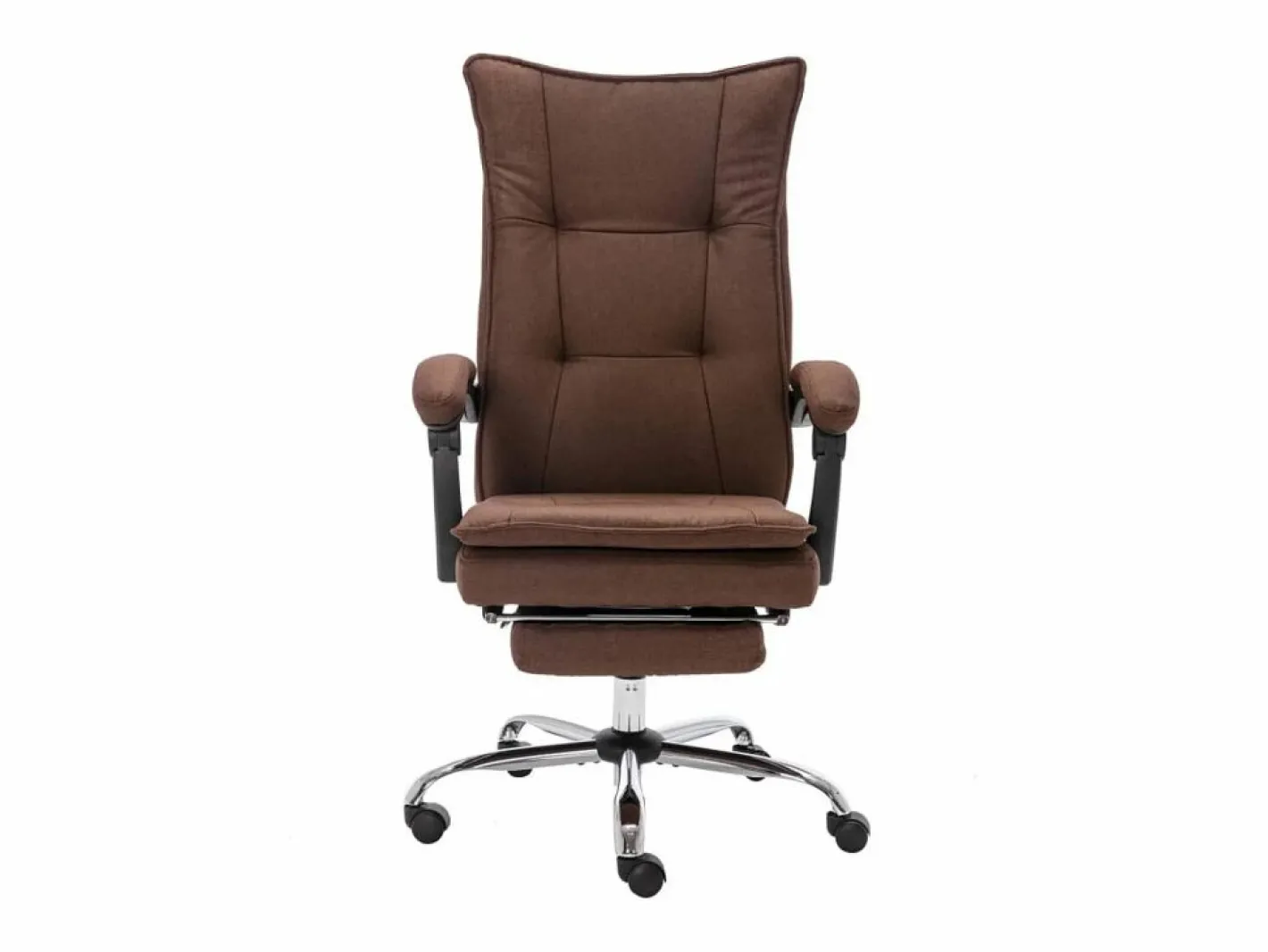 vidaxl Silla De Oficina|Silla de oficina de masaje de tela marrón